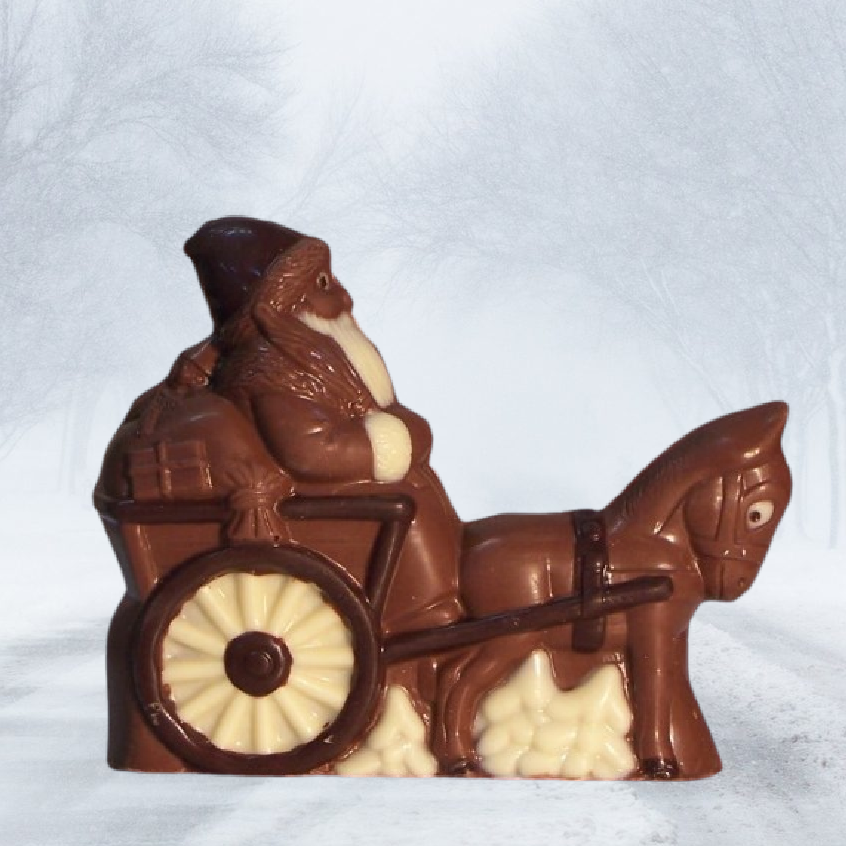 Mos Craciun cu Caruta 14cm